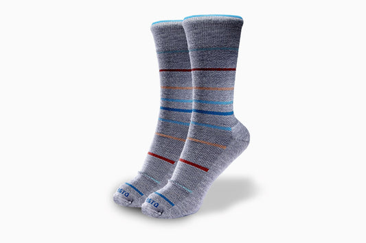 Herringbone Stripe Sock - Lt Grey